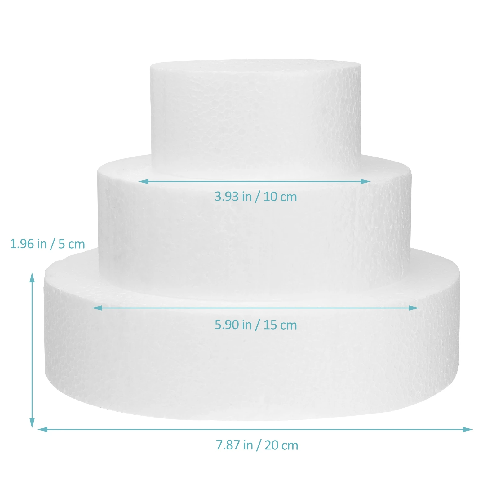 1pcs Heart Shaped Cake Foam Mould Polystyrene Styrofoam Practice Model Cake  Dummy for Decorating and Wedding Display(4inch-White) | Walmart Canada