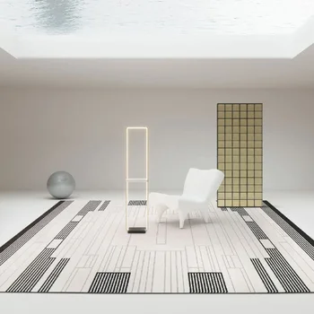 Modern Nordic Ins Boho Bedroom Floor Mat Simple Black Grey Coffee Area Rugs Sets Living Room Hallway Machine Made Polypropylene