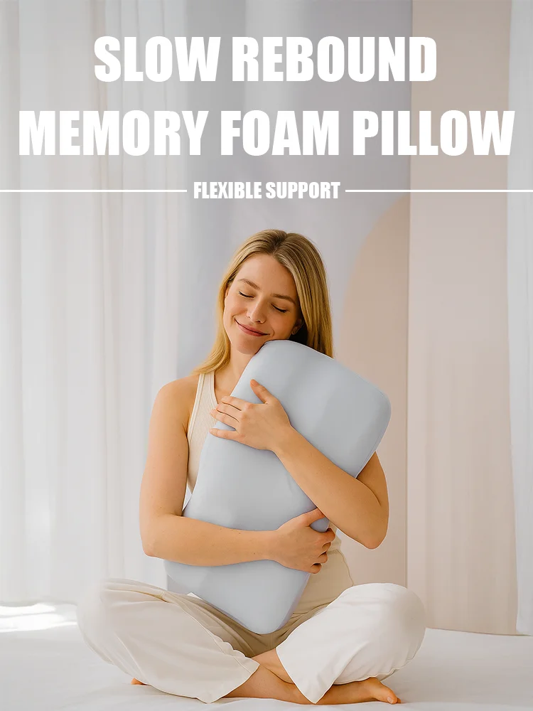 Ergonomic Orthopedic Contour Memory Foam Cervical Pillow for Side Back Stomach Sleepers Offers Neck Pain Relief