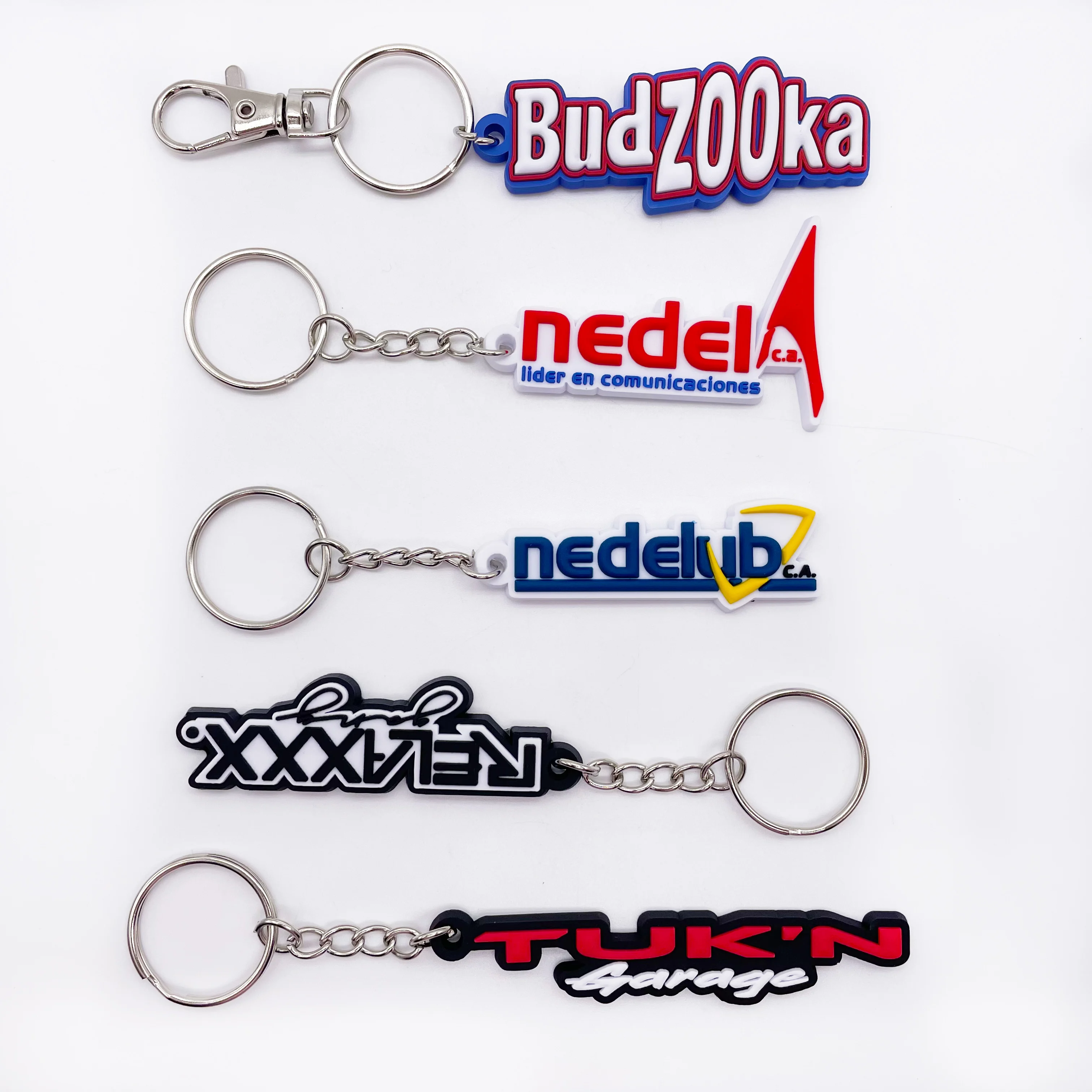 Creative Custom 2D/3D PVC Soft Rubber Personalized Key Ring Make With Promotional Gift Rubber Custom Key Chain