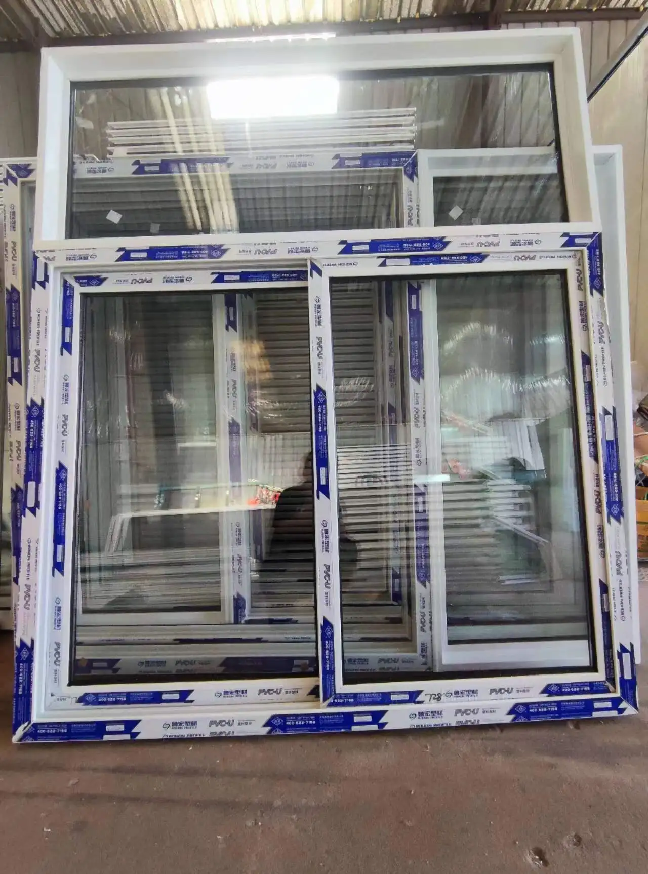 Excellent Quality High pvc window and doors  Security Double Tempered Glass Thermal Break White upvc Sliding Window details