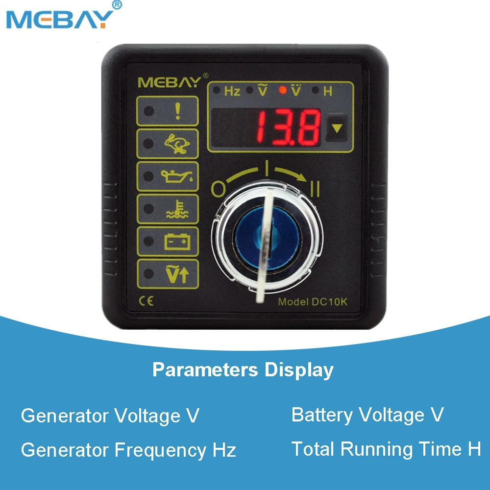 Mebay Engine Generator Controller Panel  Key Start DC10K Generator Spare Parts