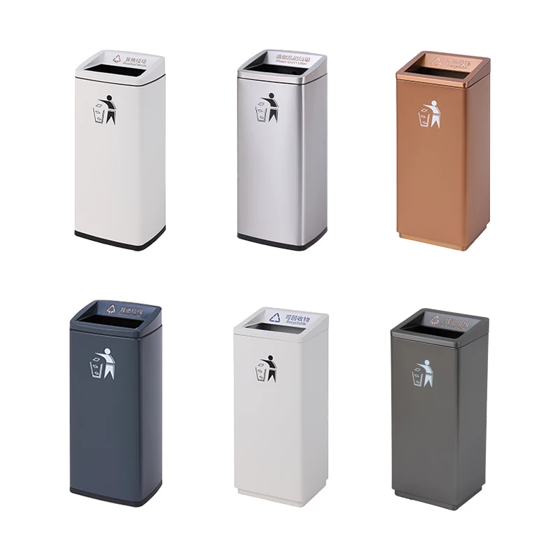 Premium Customized Color Stainless Bin Zinc Plated Inner Pail  Garbage Pail for Hotel Restaurant