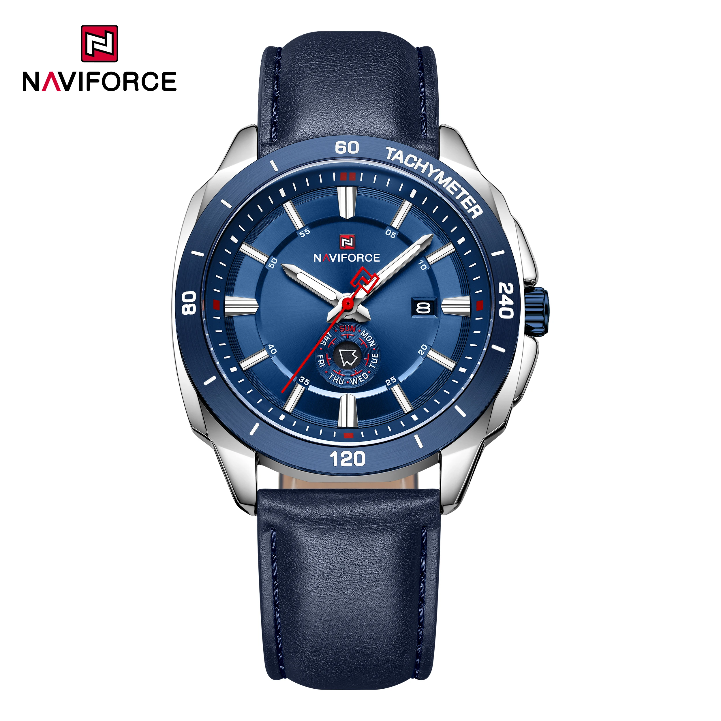 NAVIFORCE Men's Sport Leather Quartz Watch