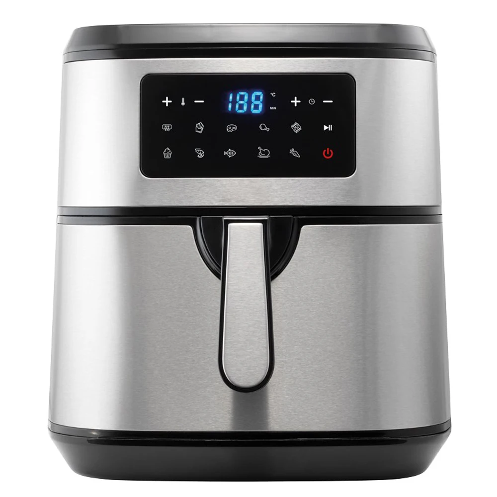 Small Home Appliances Black and Silver Stainless Steel Digital