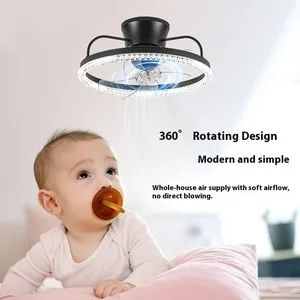 JACKSUN High-end Master Bedroom Study Led Ceiling Fan Light Modern Gold Luxury Bedroom Ceiling Fan Lamp