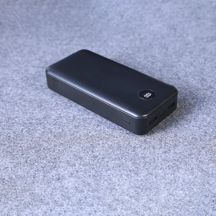 Power Bank 20000mAh for Laptop 65W Super Fast Charging Digital Display Built-in USB-A+C Ports Portable Charger Black White PB189