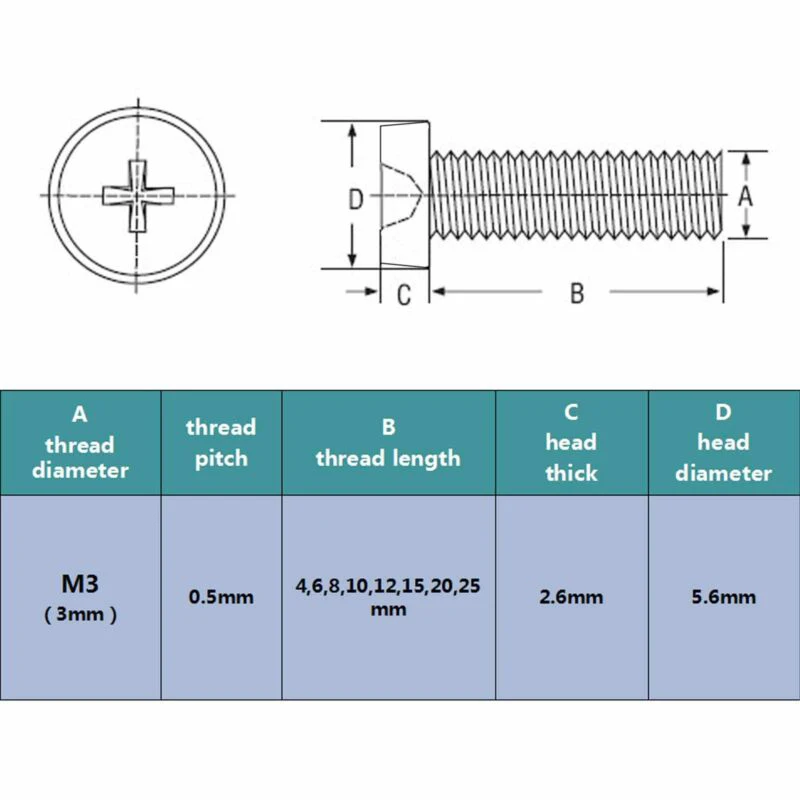 M2 M3 M4 M5 M6 M8 Acrylic Clear Plastic Nylon M3-M6 Round Phillips Head Screw Bolt + Nut
