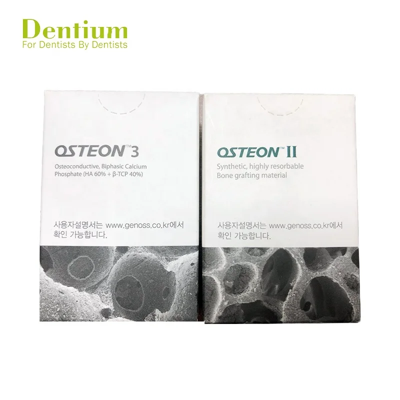 Pulvis pro Grafto Oseo Implantorum Dentalium, Pulvis Medicinalis Collagenos pro Reparatione, Materialis pro Grafto Oseo, Cementum Oseum Absorbibile et Regeneratum