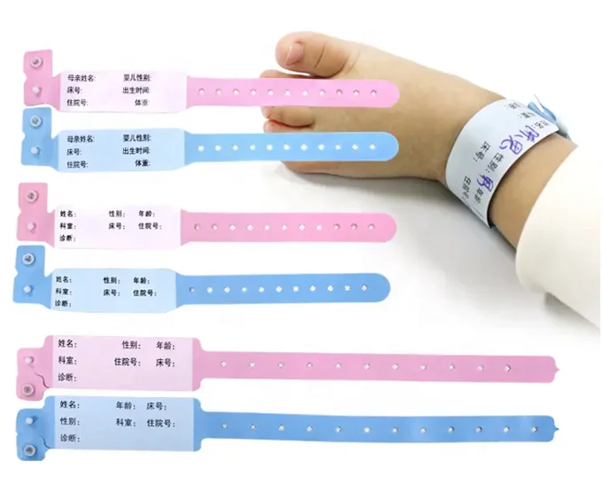 Linkwin09 Hospital Medical Adult Child Identification Wristband PVC Plastic ID Bracelet