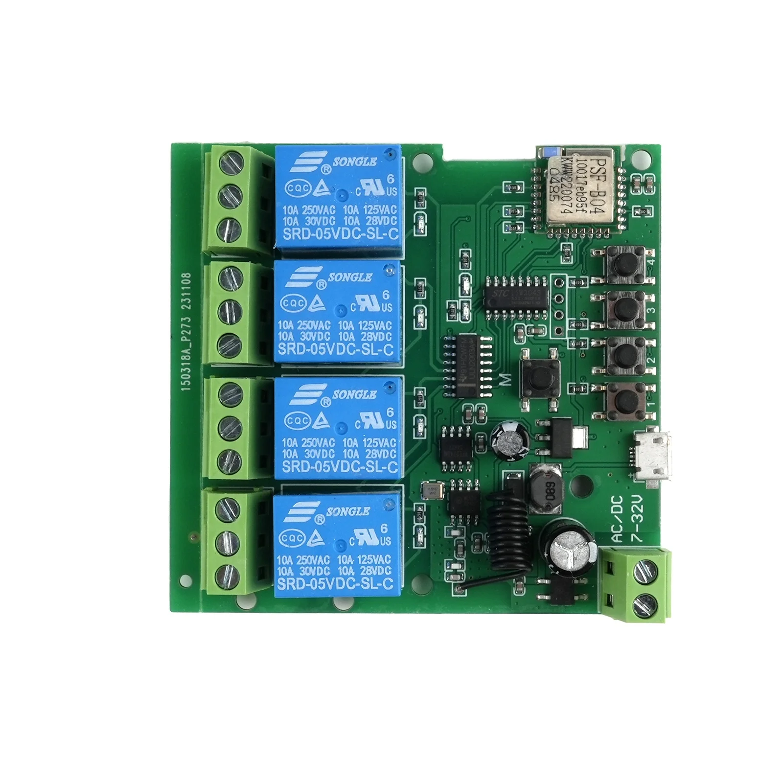 4 канала Сделай Сам Интеллектуальный переключатель Wi-Fi модуль реле с автофиксацией/шаговым управлением автоматической блокировкой кирпечей из глины DC7-32V для Amazon Alexa Google Home приложение