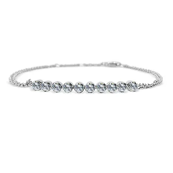 New style fashion custom fine jewelry 18k gold Lab Grown Diamond jewelry Lucky tennis bracelet Ladies Jewelry