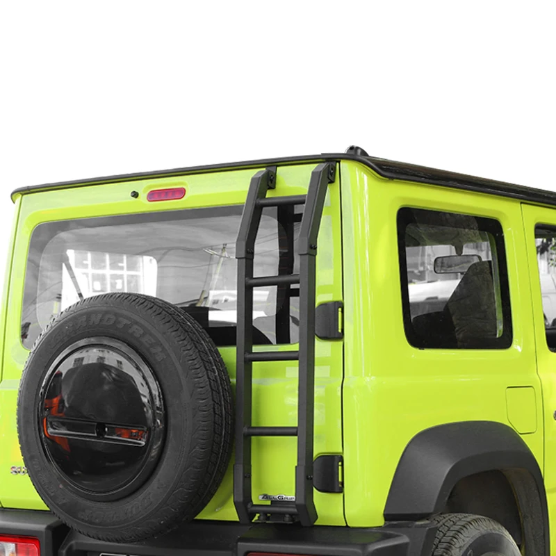 Hot Sale Offroad Parts Black Step Ladder Aluminum Alloy Rear Door Ladder Replacement Tailgate