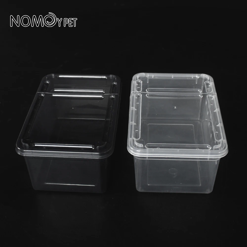 Factory Direct Sale Cheap Mini Small Transparent Plastic Reptile Box Transport Box for Snake Leopard Gecko Frog