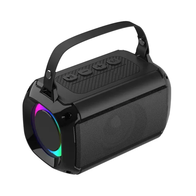 Factory Custom 2023 HIFI Subwoofer RGB Atmosphere Light Outdoor USB TF Card AUX Portable Bluetooth Speaker
