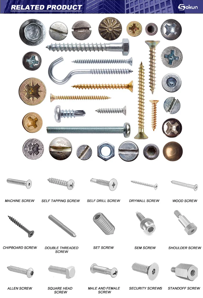 Hex Hexagon Self-tapping Screw Flange Head Screw Hexagon Head Tapping ...