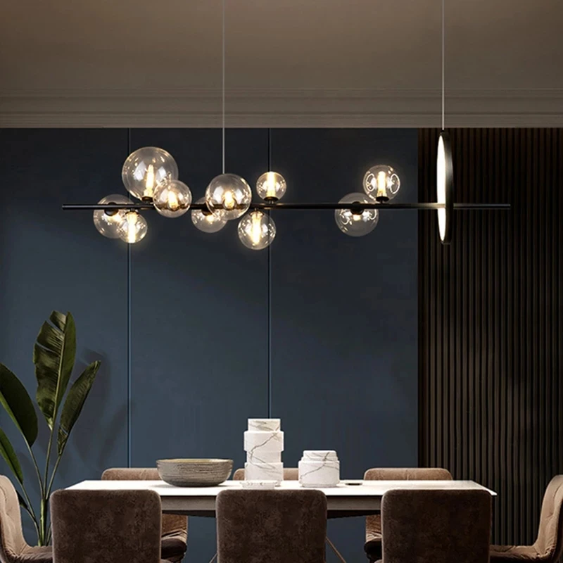 Wholesale Nordic led chandelier bubble ceiling pendant for dining room modern glass ball light From m.alibaba.com