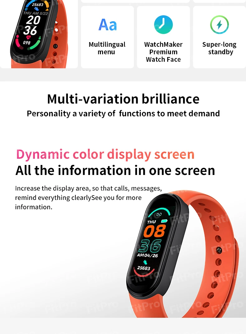 Smart watch with a good screen quality