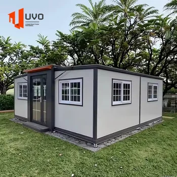 20ft Luxury Expandable Steel Container House Modular Mobile Prefab Villa for Hotel Clinic or Family Living with 2 Bedrooms