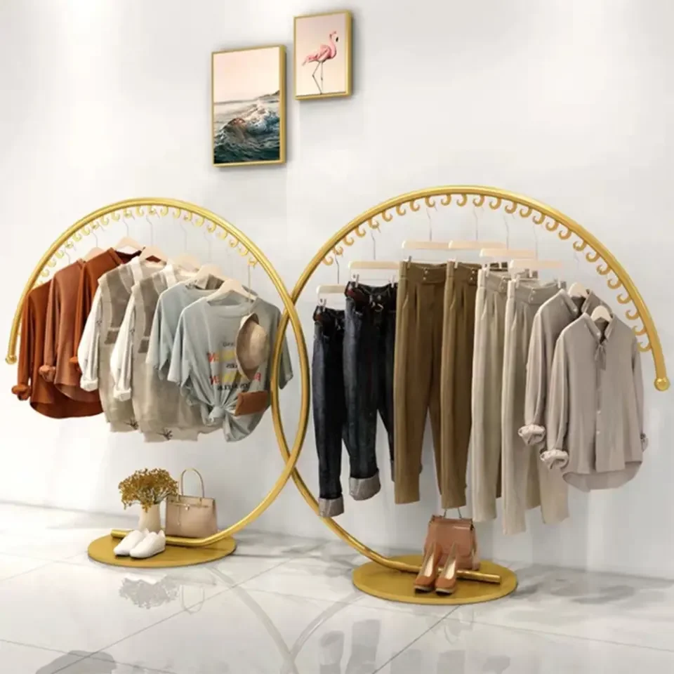 Store Circular Rack Creative Semicircle Hanger Store Supermarket Nakajima Racks Clothing ...