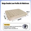 Beige Low Double, Foot Pump, 137*190*25cm
