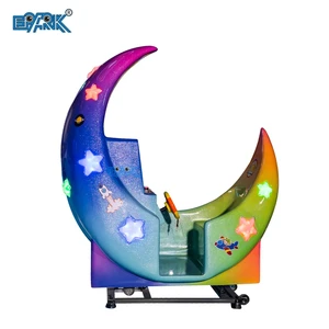 Coin Operated Shopping Mall Kiddie Rides Gaming Machine 3d Moon Rocket Kids Swing Ride Machine