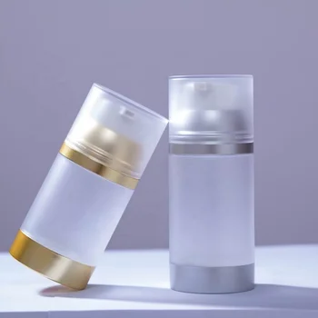 100ml 120ml 150ml Luxury AS PP Airless Pump Bottles Plastic Vacuum Jar Serum Face Cream Skin Care Cosmetic Packing Custom Logo