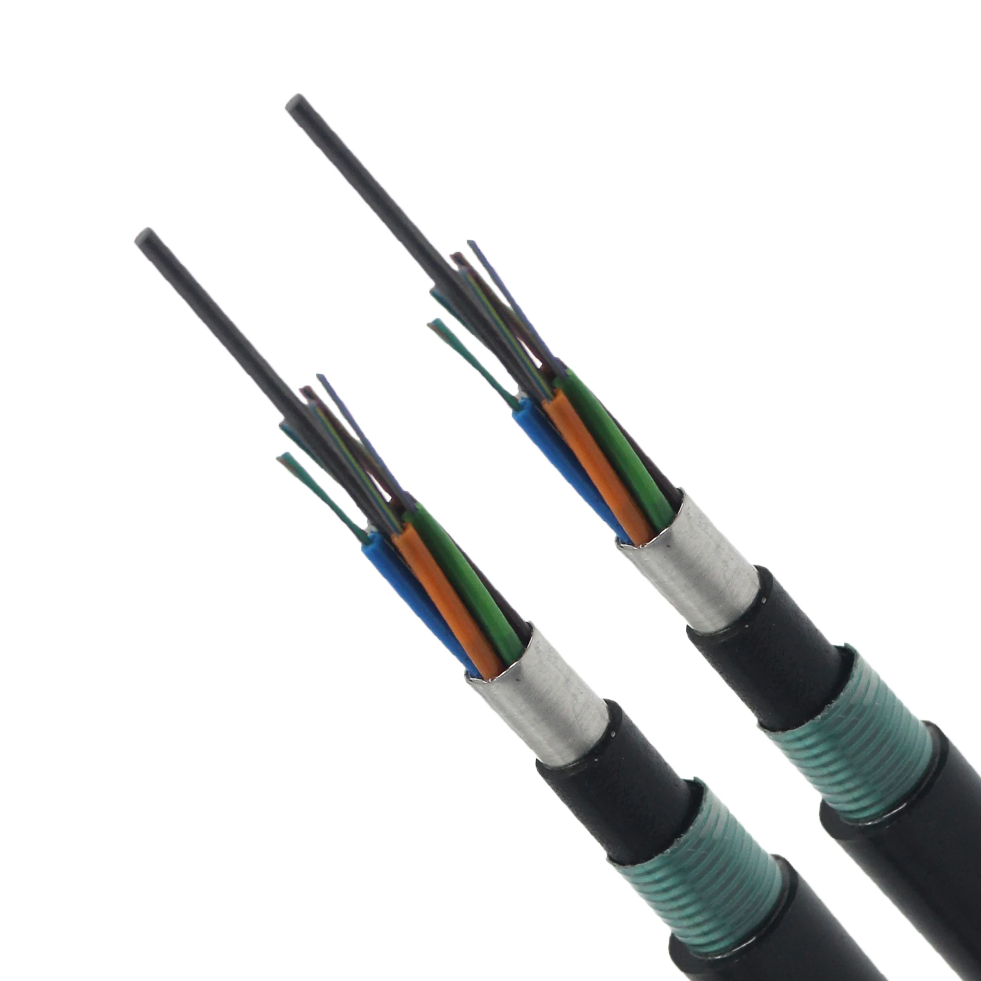 GYTS53 12F 24F 48F 96F Durable Steel Tape Armored Single Mode G655 G652d G657a1 G657a2 Underground Fiber Optic Cable