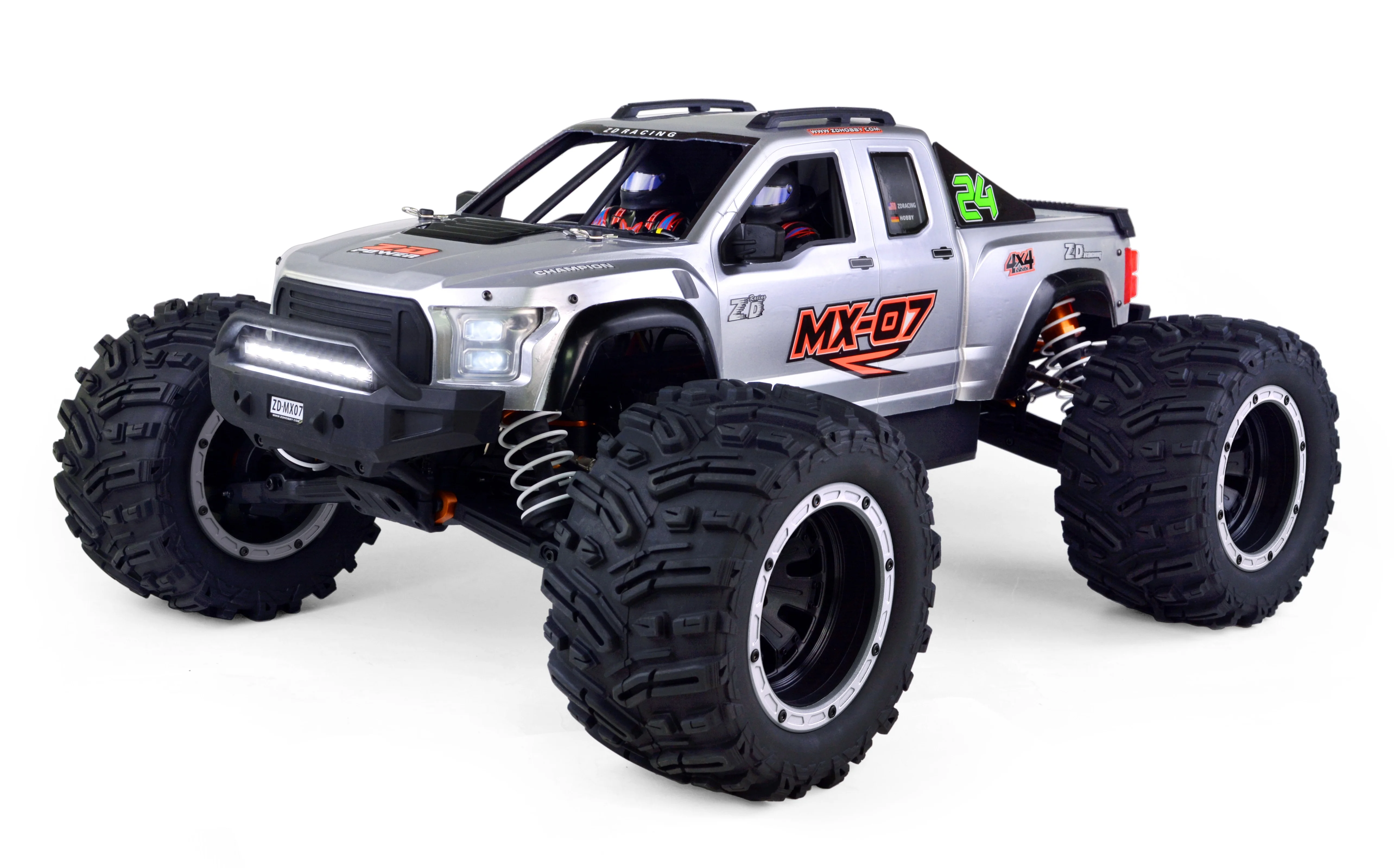 ZD RACING MX-07 RC CAR - 1/7 Scale 4WD Brushless Monster Truck