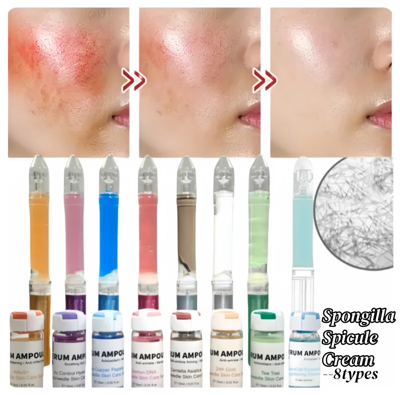 T Bio Spicule Sponge Peel Fade Acne Black Spot Remover Algae Peeling Sponge Spongilla Spicule Cream for Skin Repair