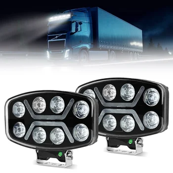 Stock Available square Withe Yellow DRL Universal Headlight Driving Light 4x4 Led Work Light 110v for Car Truck Offroad