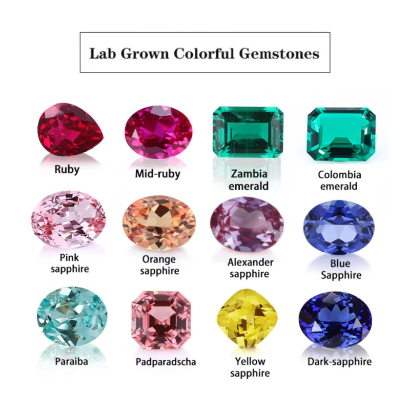 Lab Grown Ruby Round Cut Polished Blood Ruby Red Gemstones Lab Created Loose Ruby