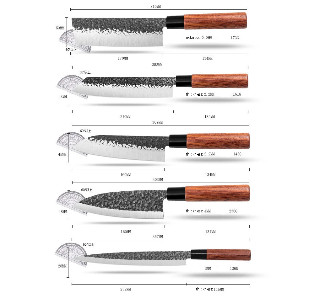 KINGWISE Piece Professional Japanese Kitchen Knives High Quality