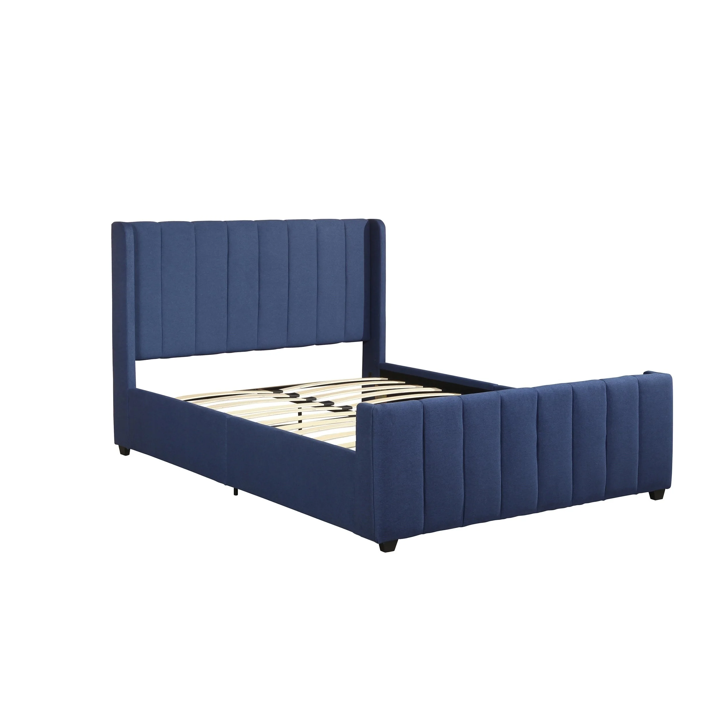 Nordic Bedroom Furniture Navy Blue Fabric Upholstered Queen Size Bed Frame Buy Velvet Bed Nordic Bed Bed Room Furniture Bedroom Set Wood Product On Alibaba Com