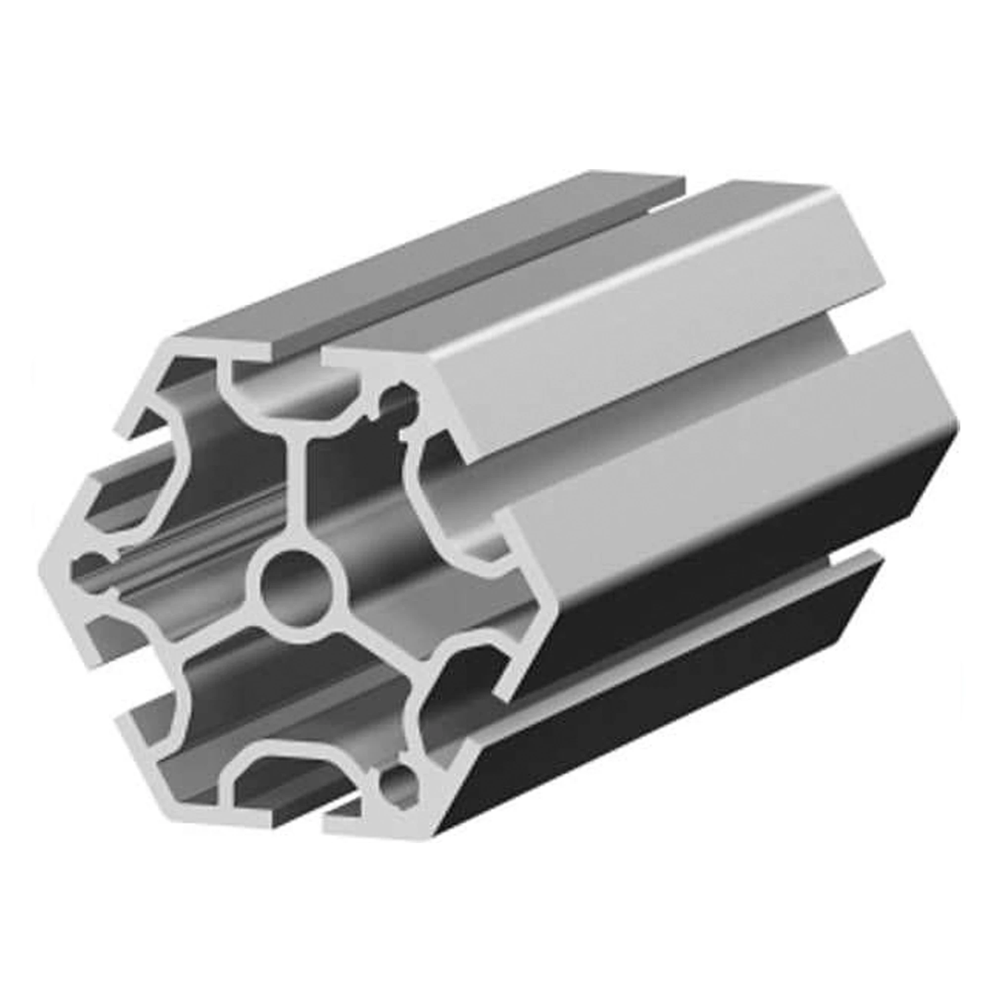 High Quality Extrusion Display Octagonal Aluminum Profile With Sliver Anodized