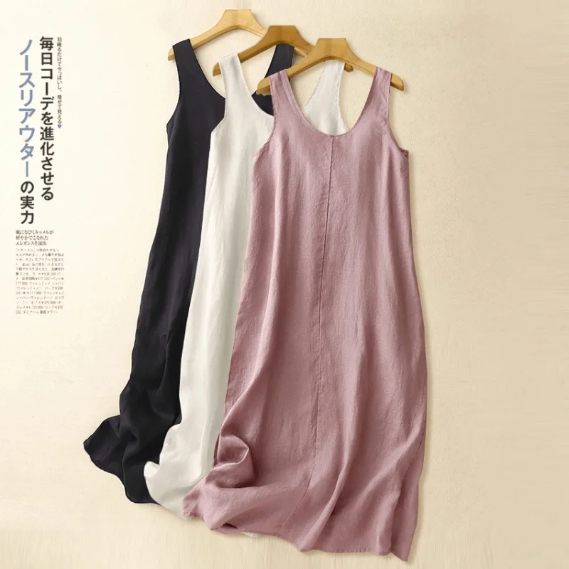 china cotton dress Modern China Qipao Dress, Linen Tencel Material Pink Dress Art Revival Young Lady Size S-3XL