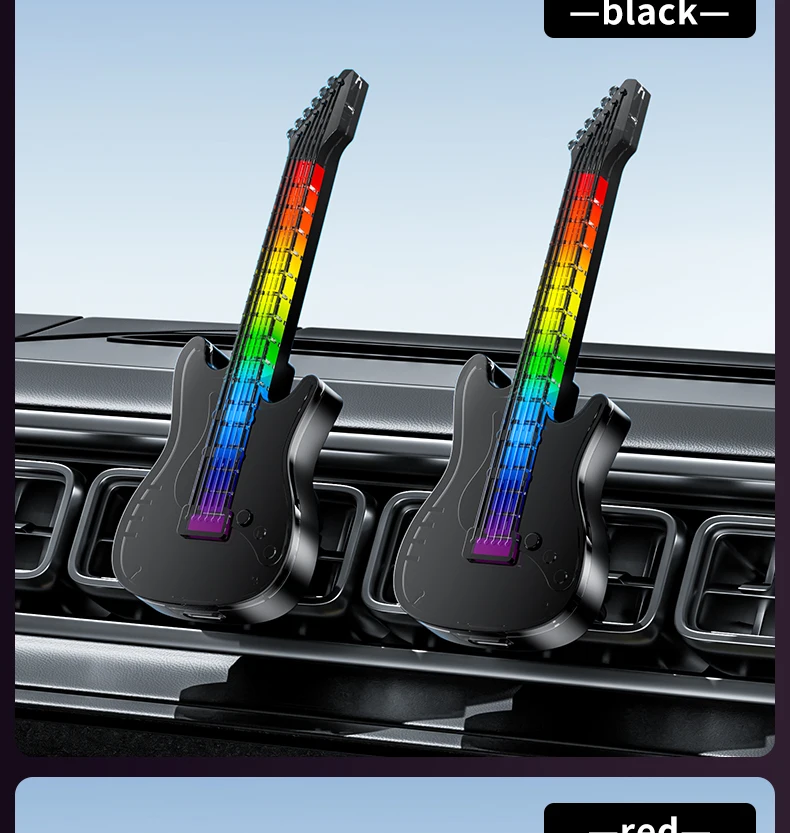 product premium design colorful guitar light car air freshener car air outlet clip aroma fragrance diffuser scented car perfume-23