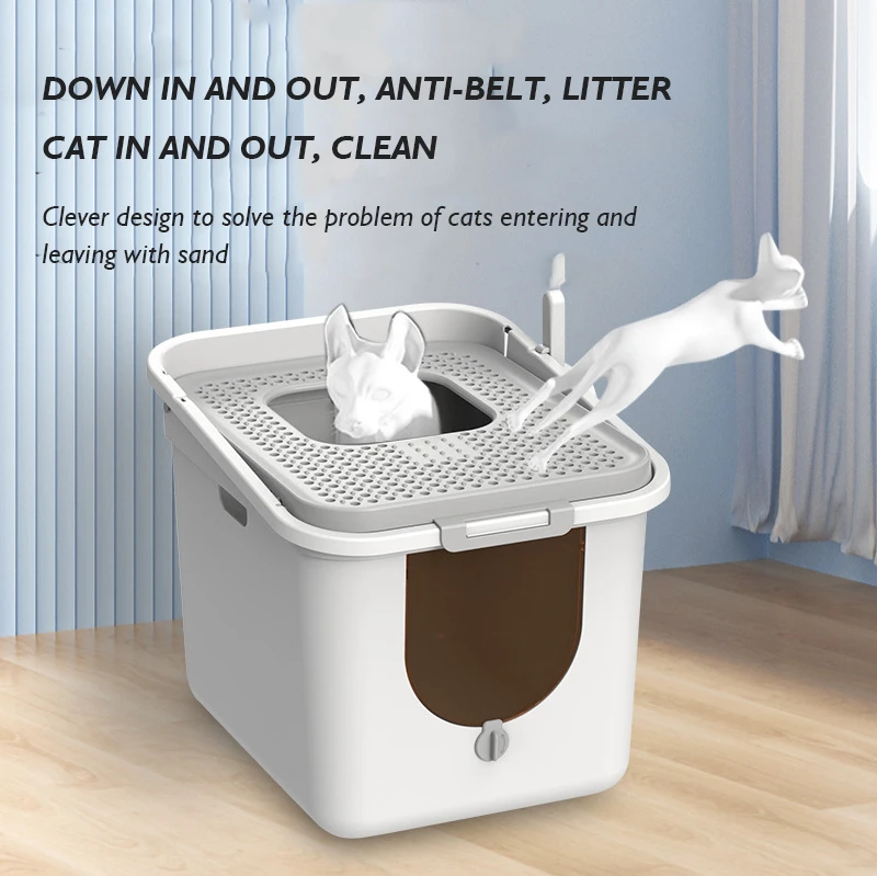 NEW Litter Box Super Large Fully Enclosed Top in Cat Toilet Deodorizing Cat Front in Top Out Spatter Drawer Extra Large supplier