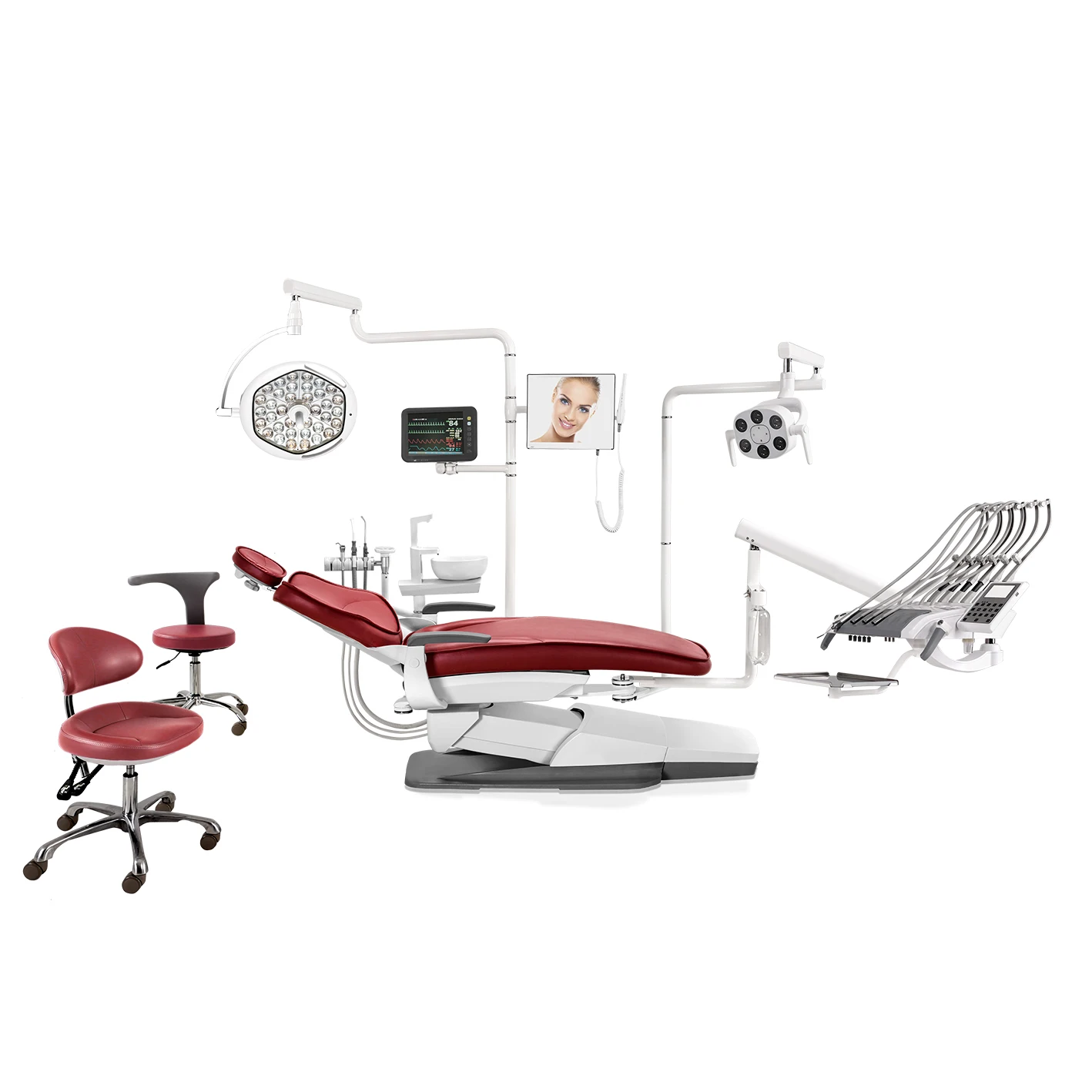 Luxury Yadeng Dental Chair With Operating Light Lamp Spittoon And Tray
