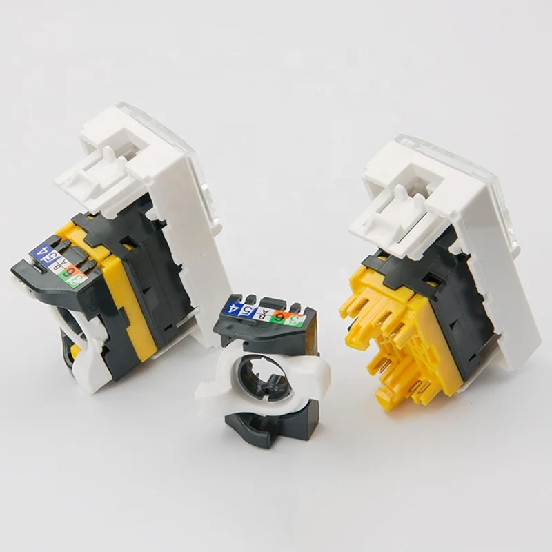 
Cat6a legrand Французская модель 76571 180 градусов Поворотный Тип безинструментальный модульный ethernet-разъем keystone с вращающейся кнопкой 