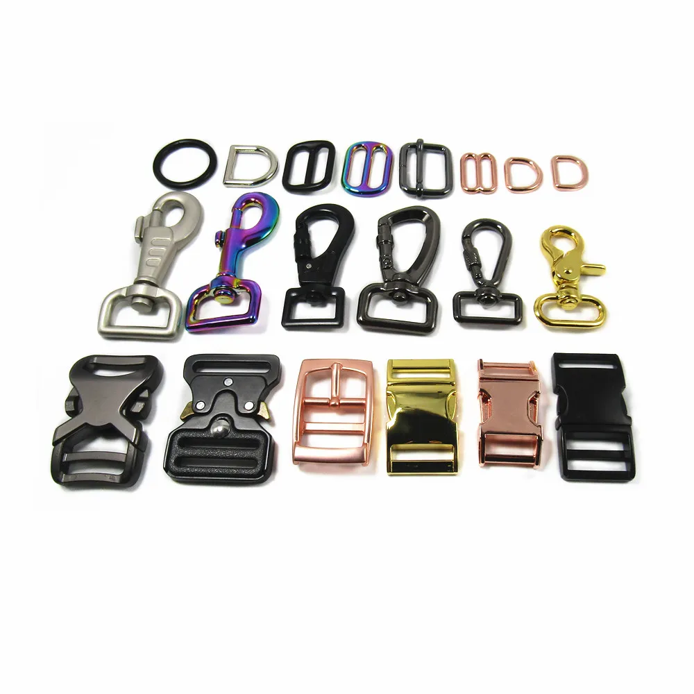 Dog Collar Metal Buckle 10/15/20/25/38mm High Quality Pet Collar Metal