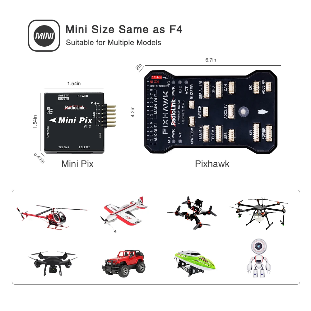 Ardupilot Flight Controller Radiolink MINI PIXHAWK - Better Altitude Hold