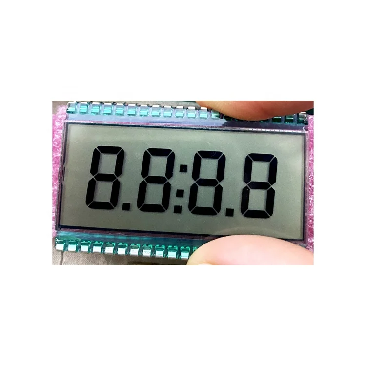 Customized 40 Pin TN 4 Digits Segment LCD Display For Fuel Dispenser