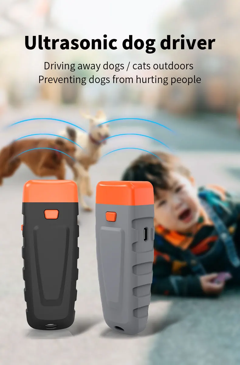 New Rechargeable 1200mah Waterproof Ultrasonic Bark Control Device for Dogs and Cats Outdoor Dog Repeller with Sonic Technology factory