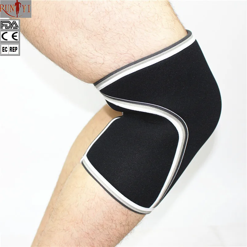 OEM Custom Logo Size Compression Neoprene Knee Sleeve Support 5mm 7mm 9mm Elastic Knee Sleeve