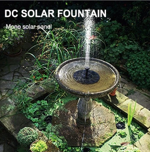 Wireless Dc Solar Floating Fountain Birdbath Pump Pet Bird Feeder Water Fountain With 6 Sprayer
