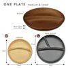 Une assiette (naturel/brun/brun foncé)