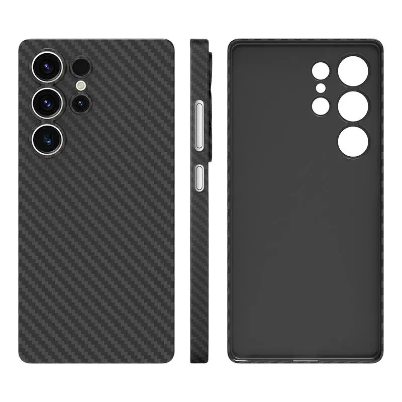 product minimalist nano ultra thin for samsung for galaxy s25 ultra phone case new pp carbon fiber texture mobile cover for s25 plus-2