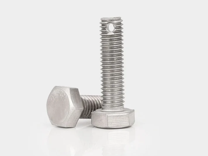 M6 M24 Stainless Steel 304 Hexagon Bolts With Cotter Pin Hole Buy Bolt With Hole For Cotter 