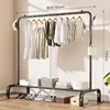 Black upgraded single bar 150cm with coat hook and post